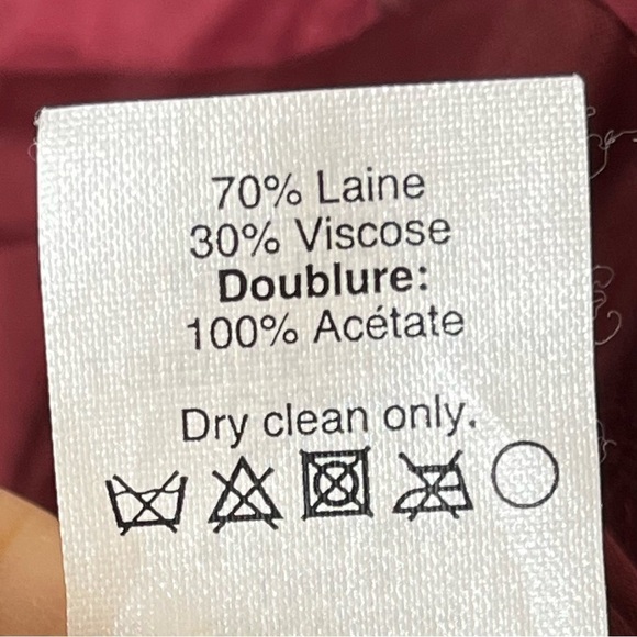 J. Crew Factory The Pencil Skirt Double Serge Wool Blend Burgundy Mulberry - Picture 8 of 8